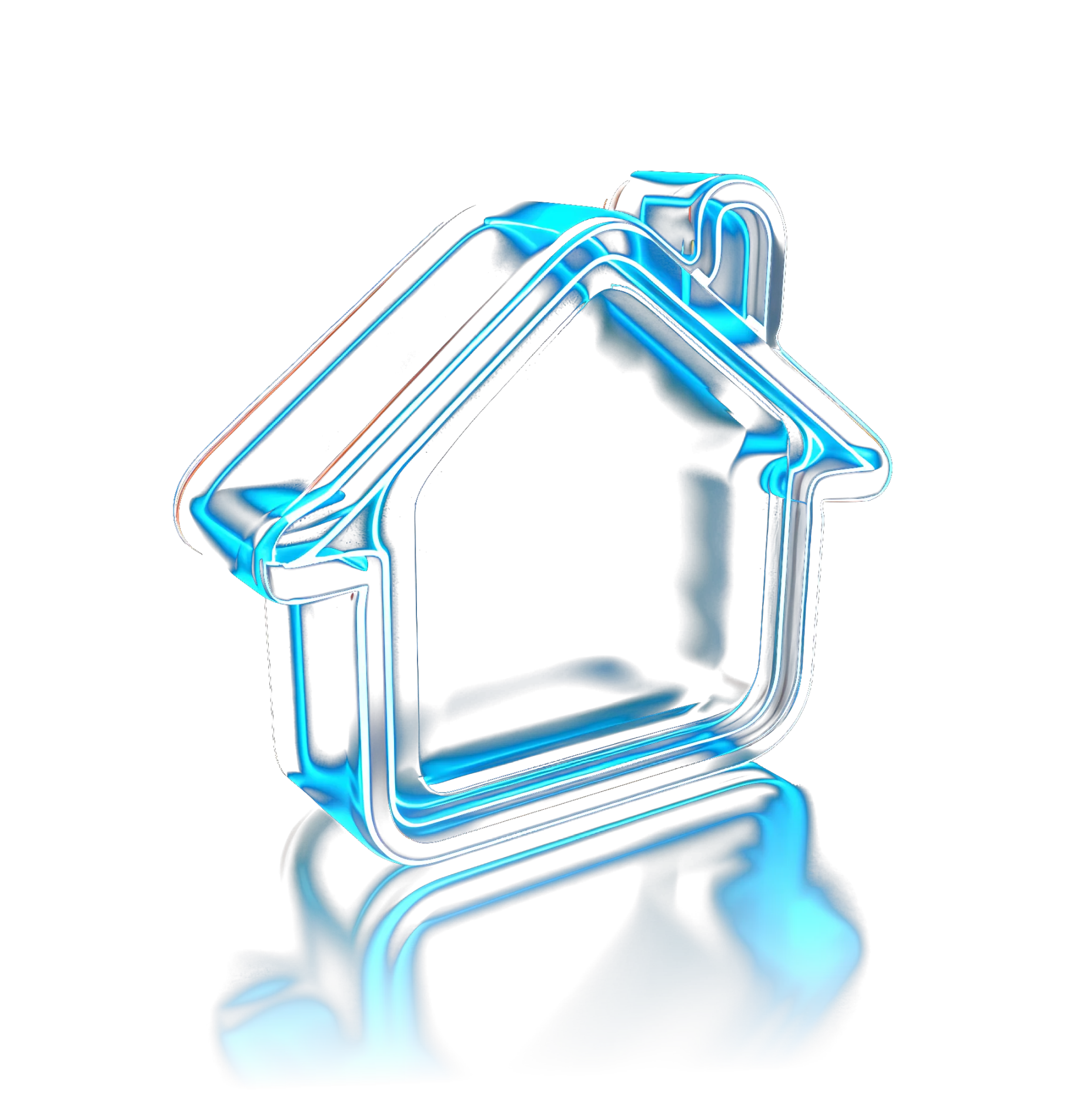 Glowing house icon